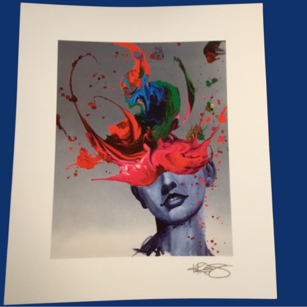 Kre8 - Clarity. Abstract Portrait Art Print.  NEW. Certificate of Authenticity